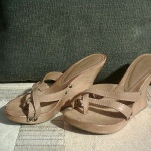 Backless Strap Wooden Shoe